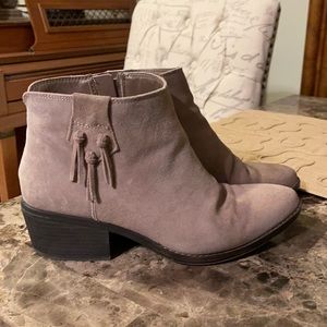 White Mountain Taupe Suede Booties
